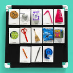 The Wall board tactile accessory covered with navy blue or black Veltex material with PVC lining.